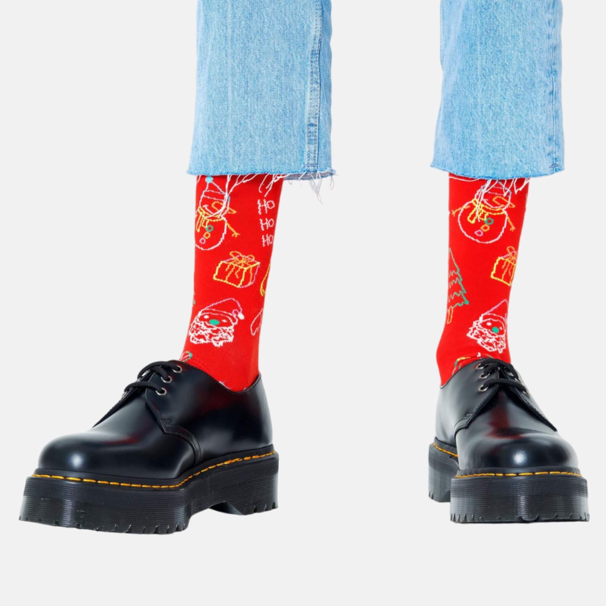 Happy Socks Ho Ho Ho Red Sock