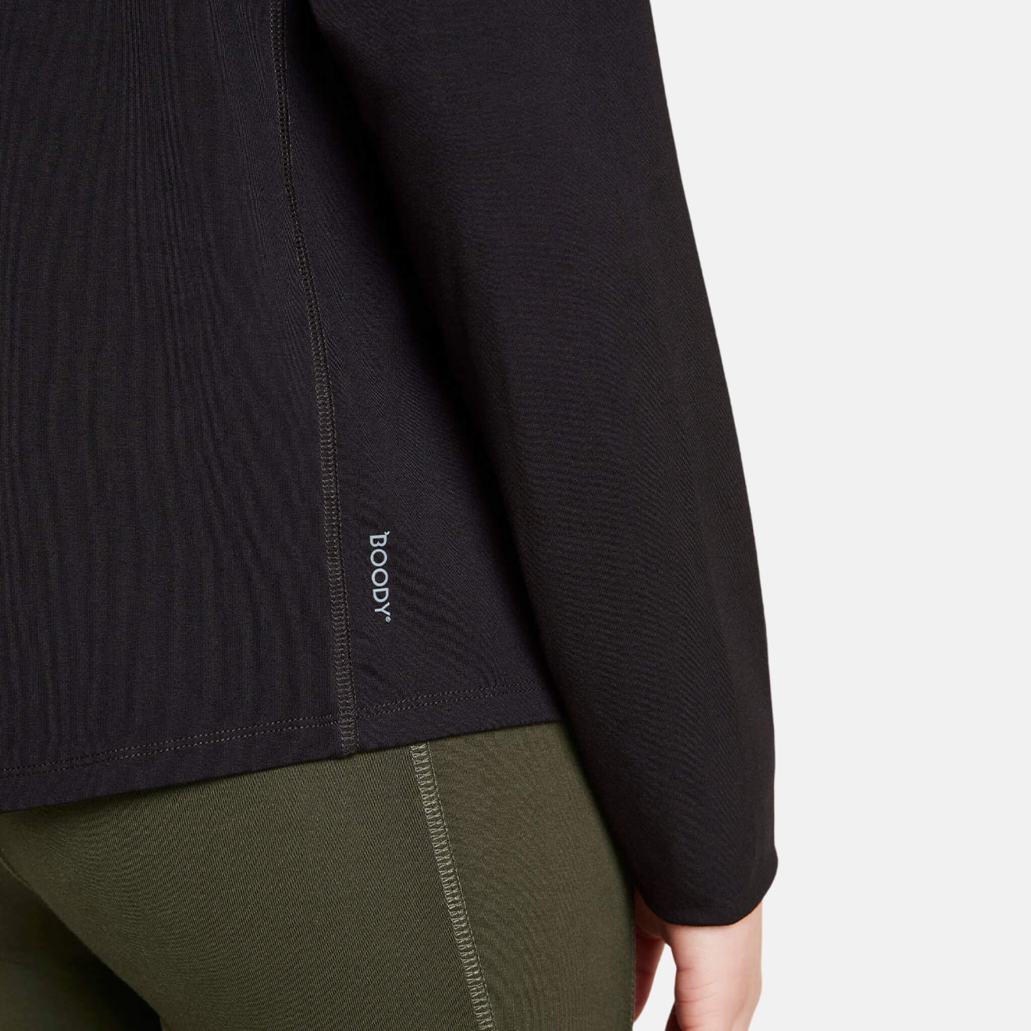 Boody Long Sleeve Hooded T-SHirt Black