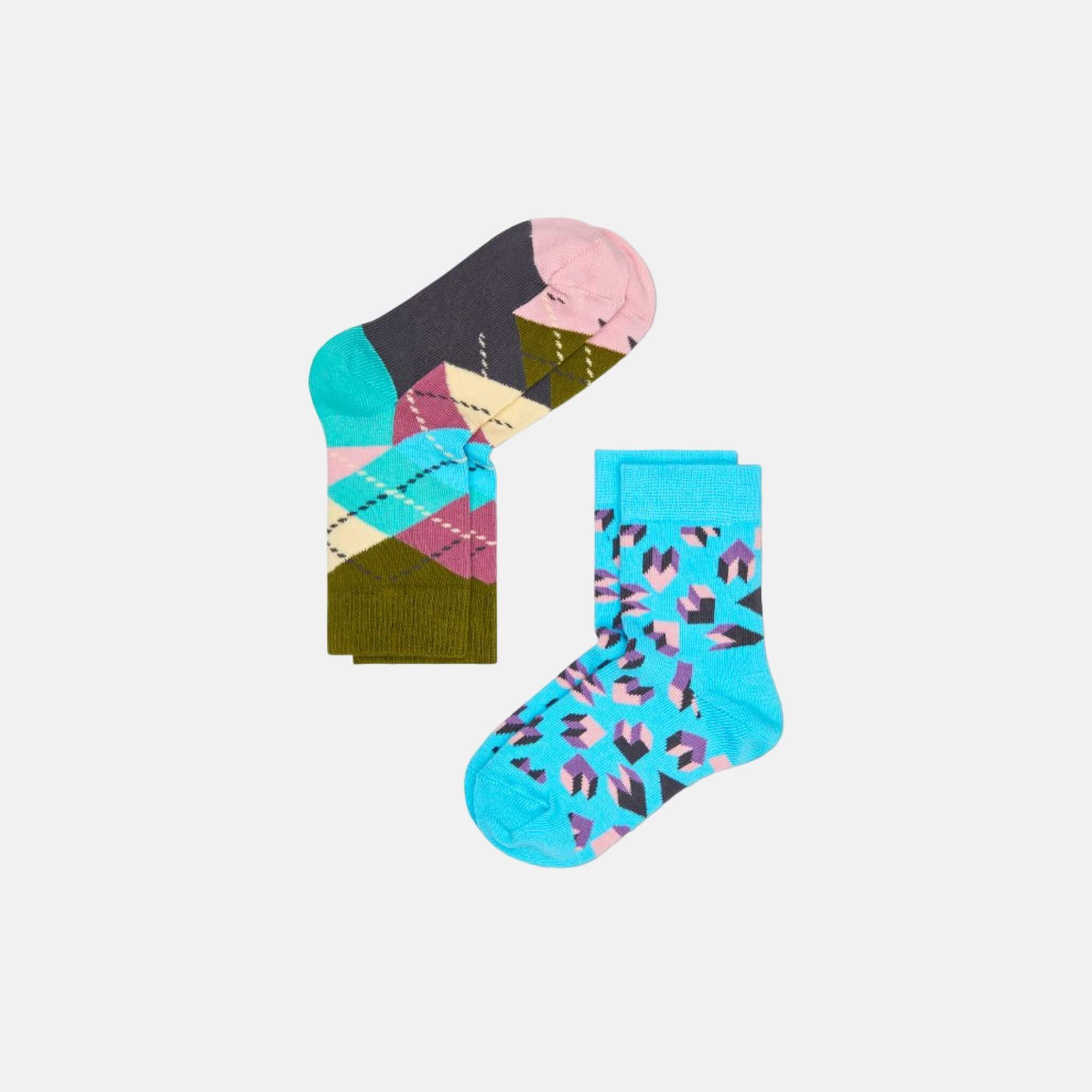 Happy Socks Kids Steps and Argyle Socks 2-Pack