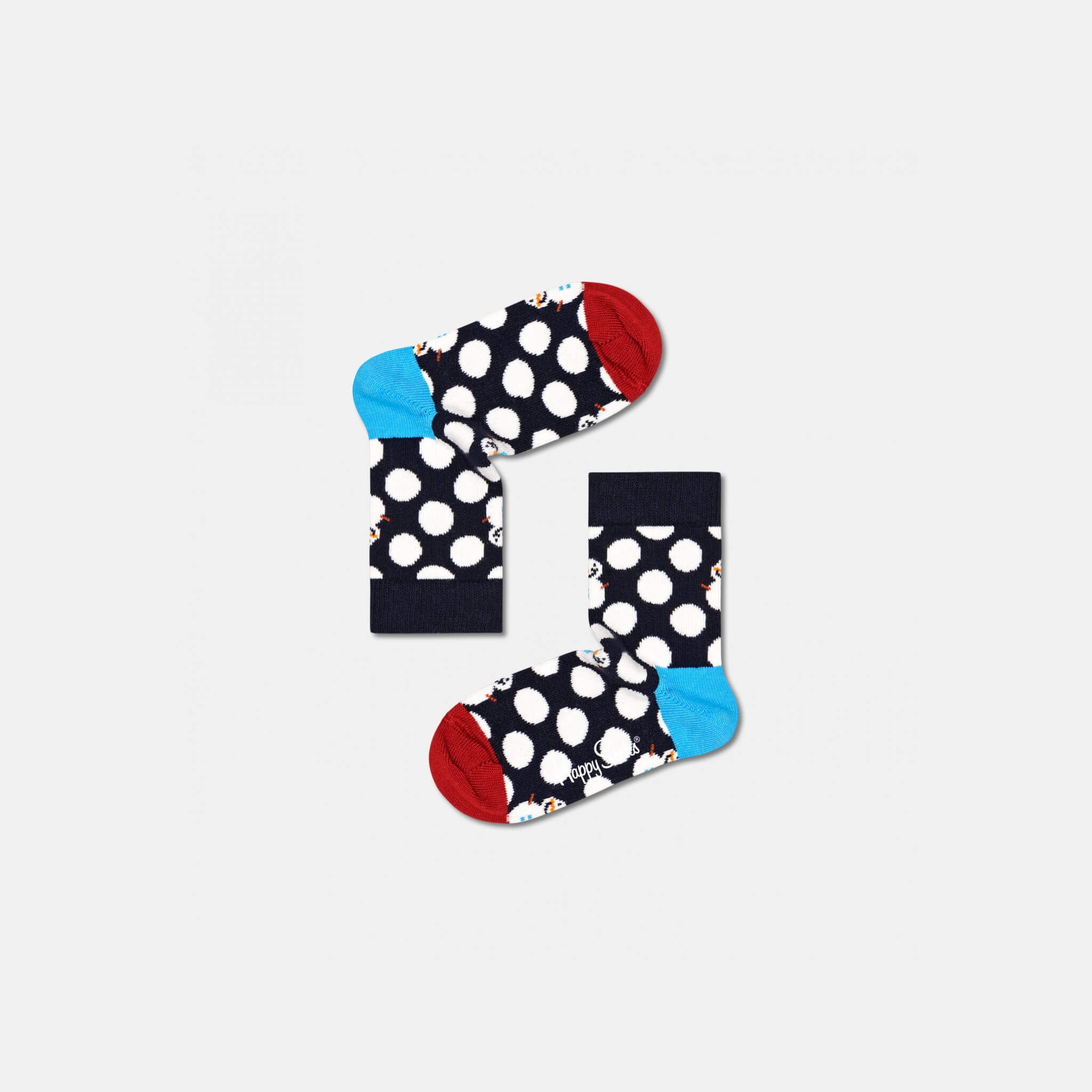 Happy Socks Kids Big Dot Snowman Blue Sock