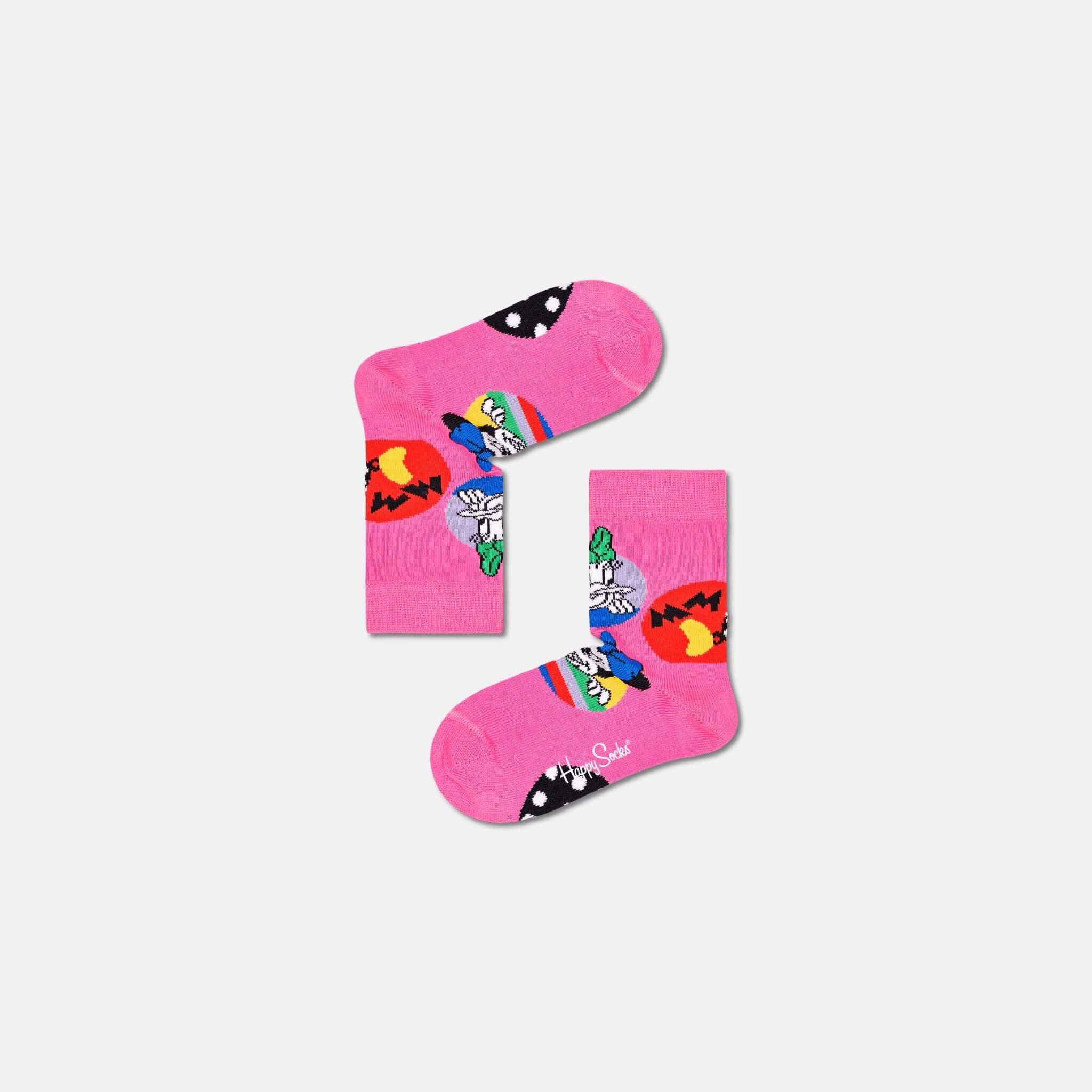 Happy Socks Kids x Disney Daisy & Minnie Dot Pink Sock