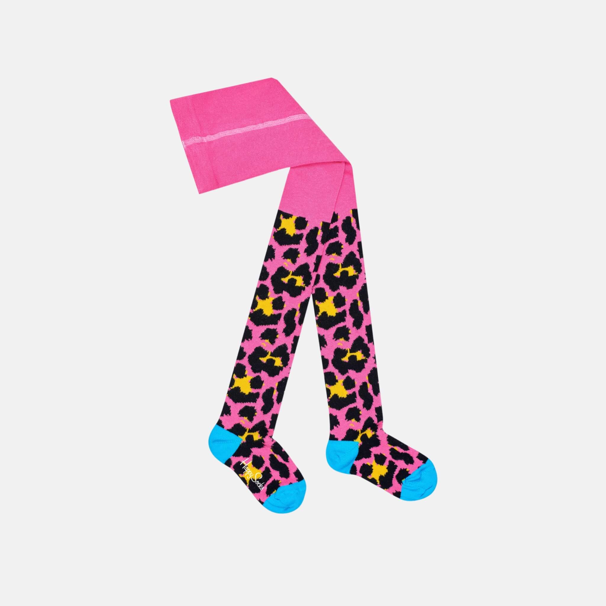 Happy Socks Kids Leopard Pink Tights
