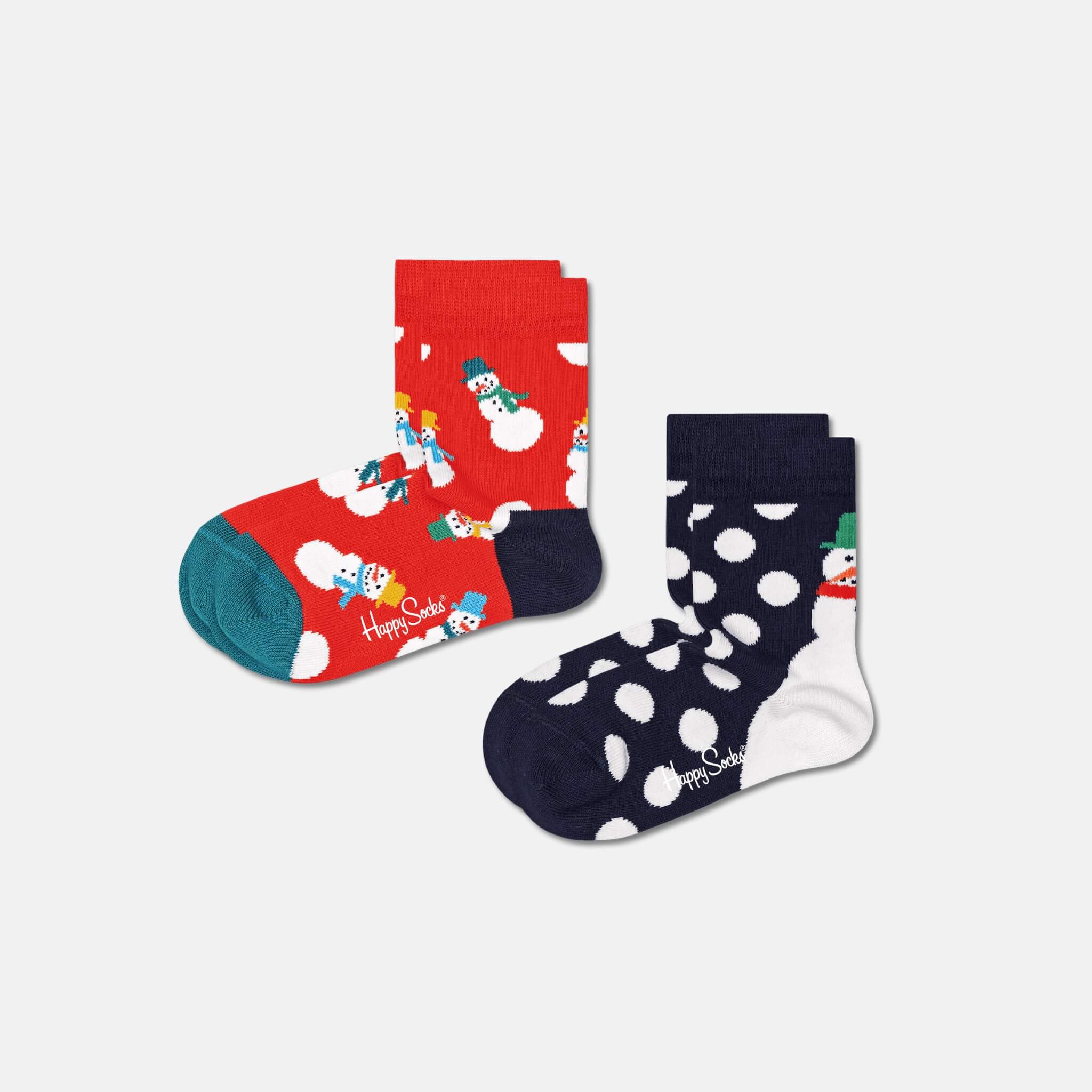 Happy Socks Kids Snowman Socks 2-Pack