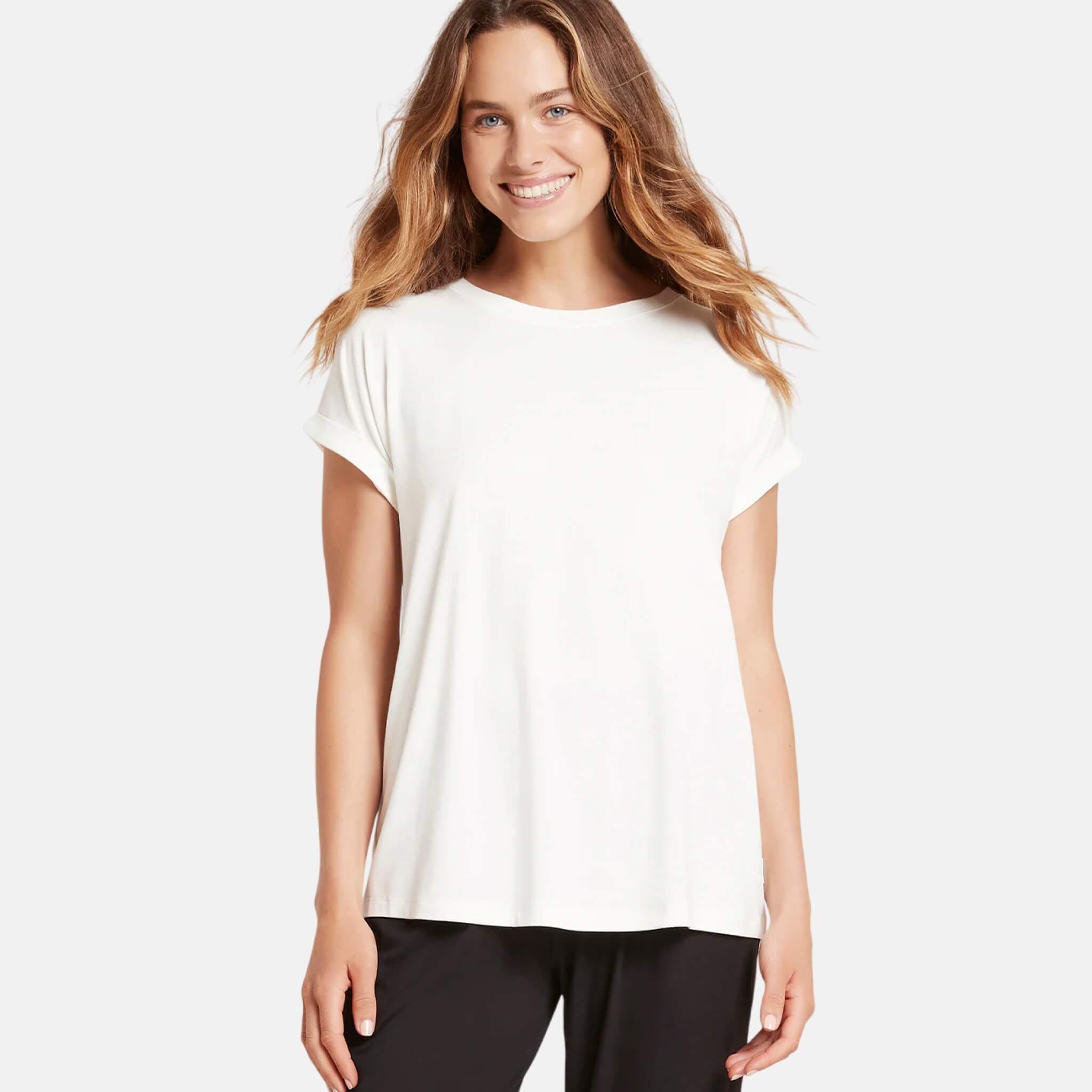 Boody Downtime Lounge Top Natural White