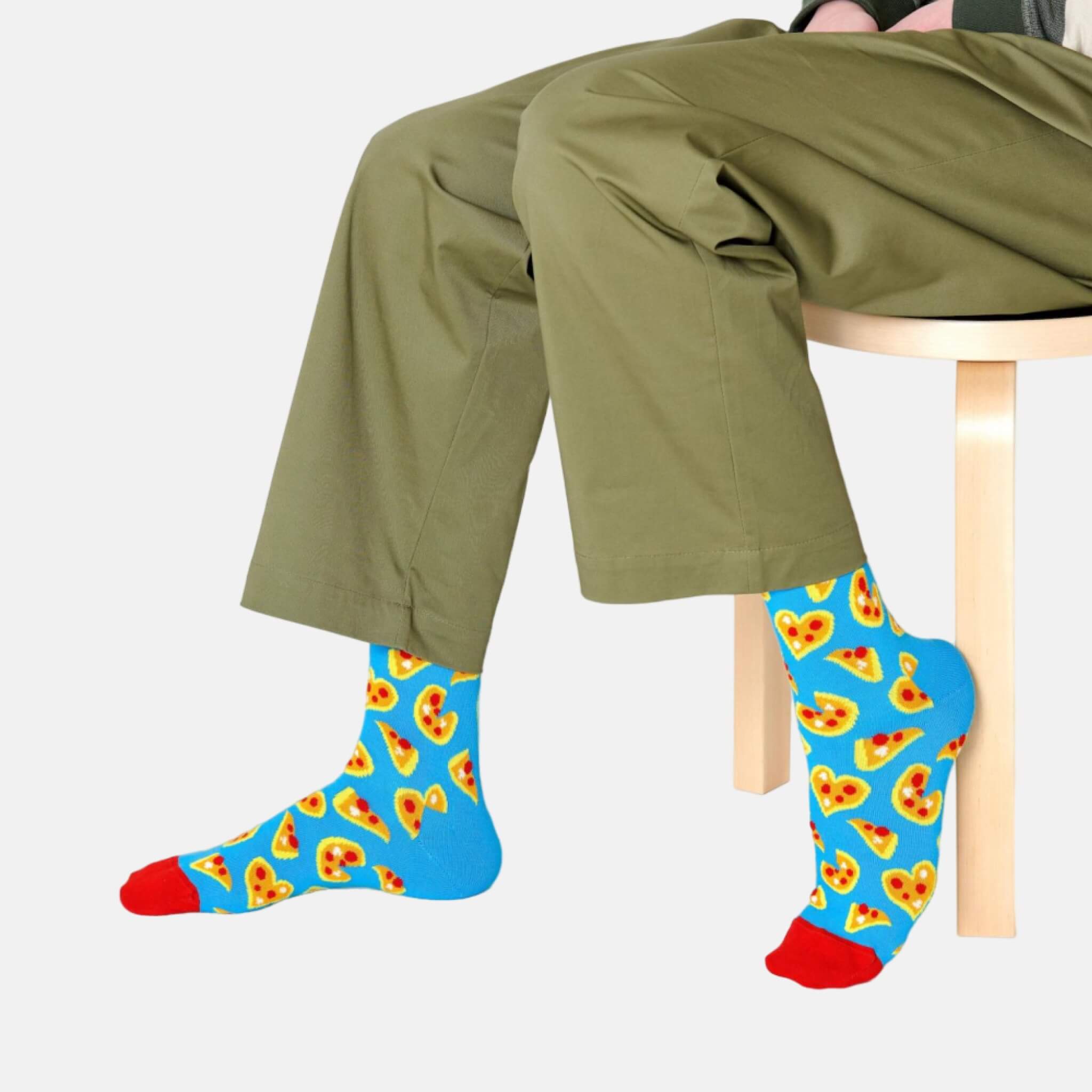 Happy Socks Pizza Love Blue Sock