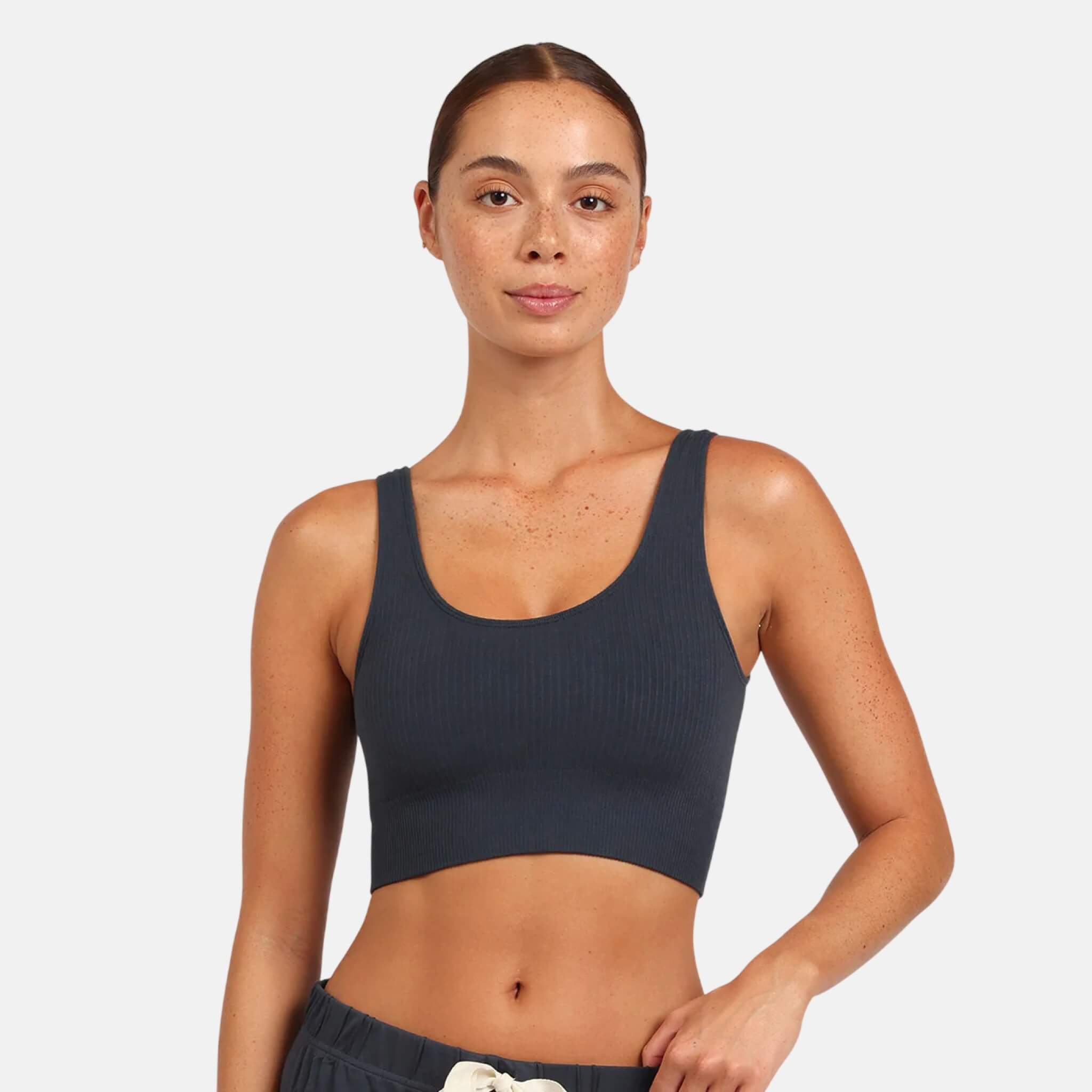 Boody Ribbed Seamless Bra Storm