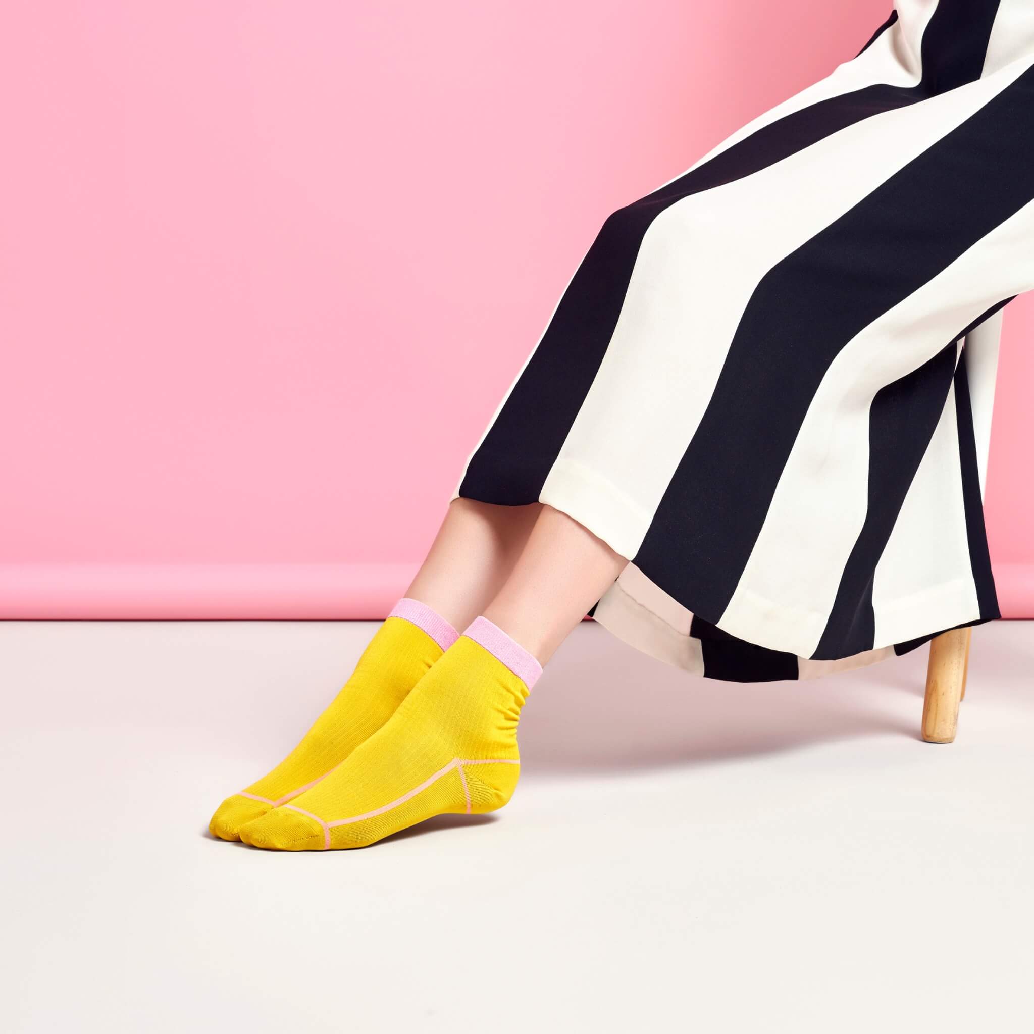 Hysteria by Happy Socks Lily Yellow