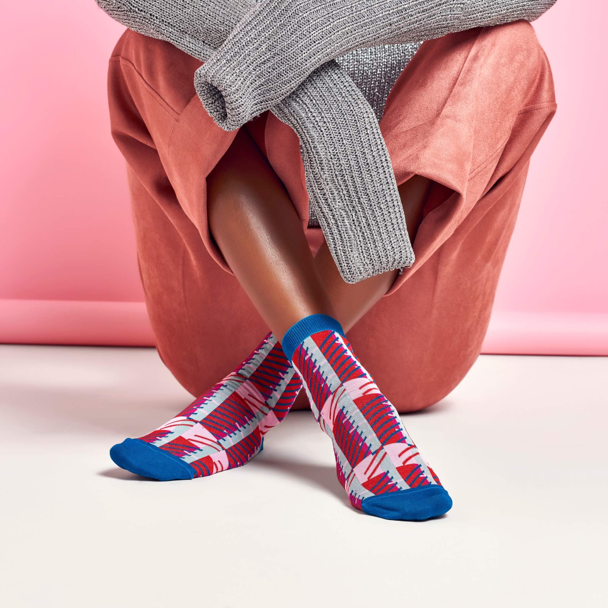 Hysteria by Happy Socks Magda Blue/Red