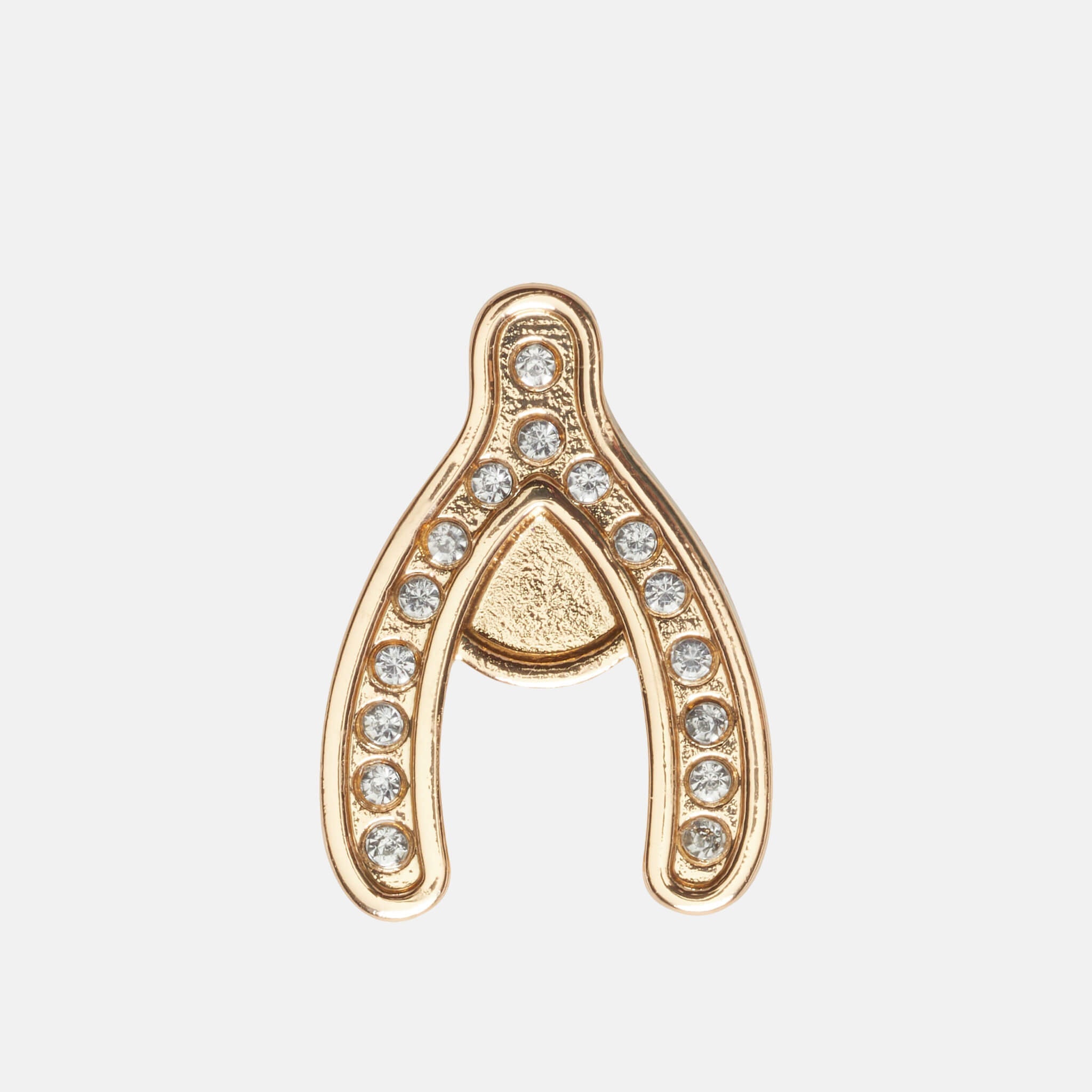 Jibbitz Charms Gold Wishbone