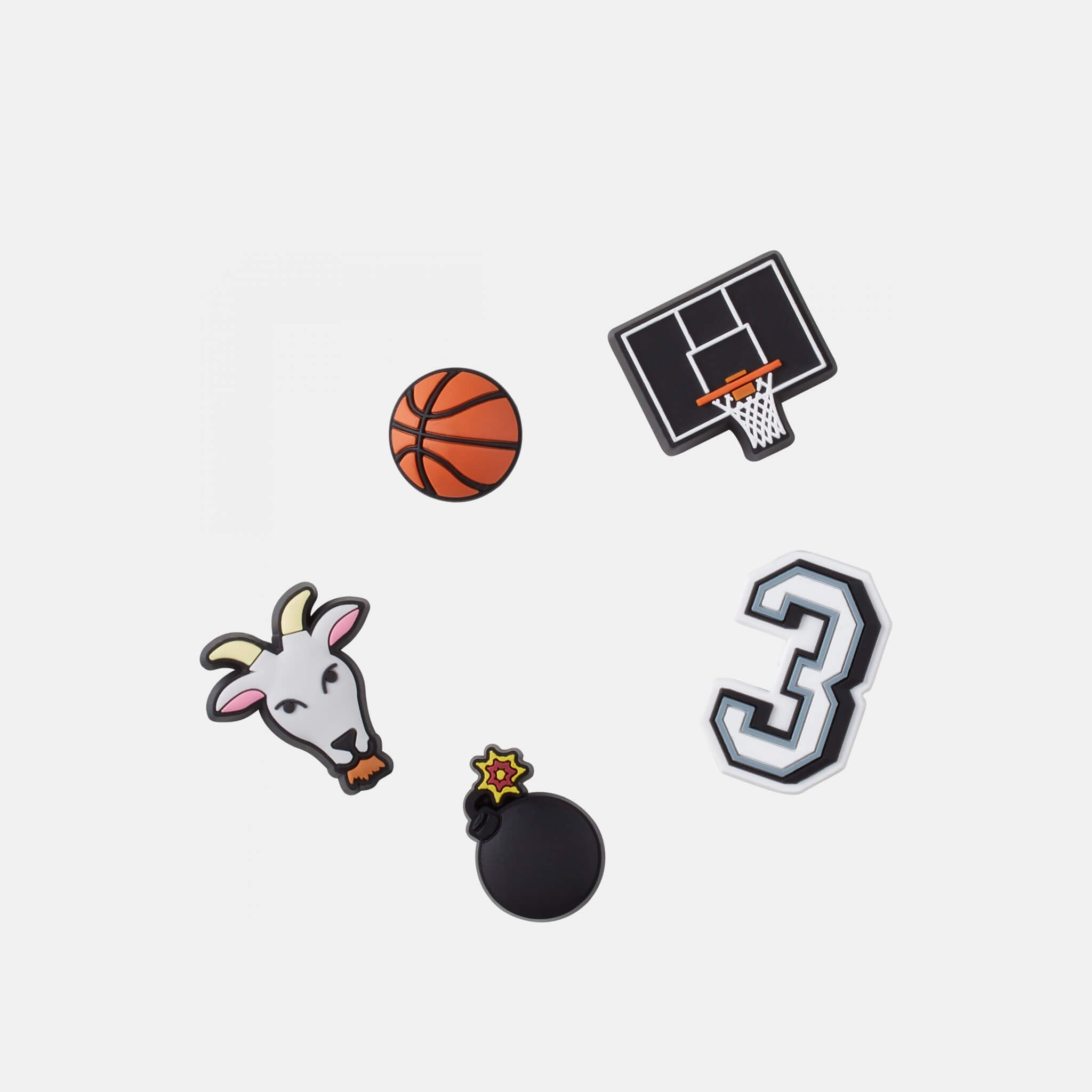 Jibbitz Charms Basketball Star 5-Pack