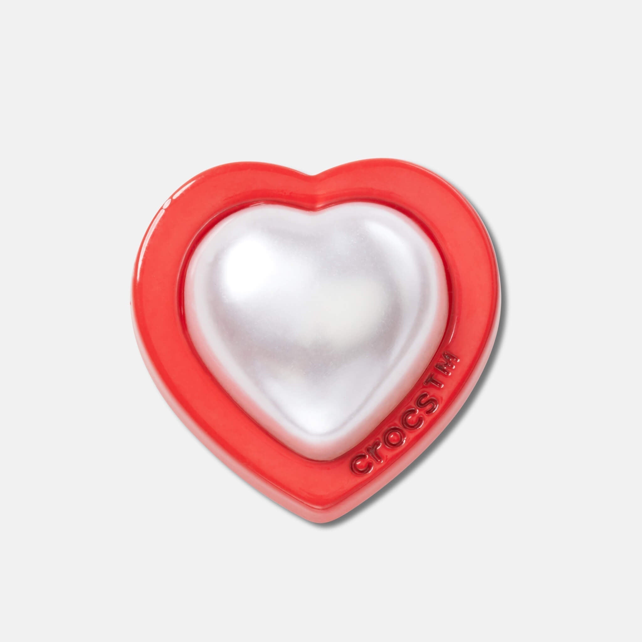 Jibbitz Charms Red and Pearl Heart