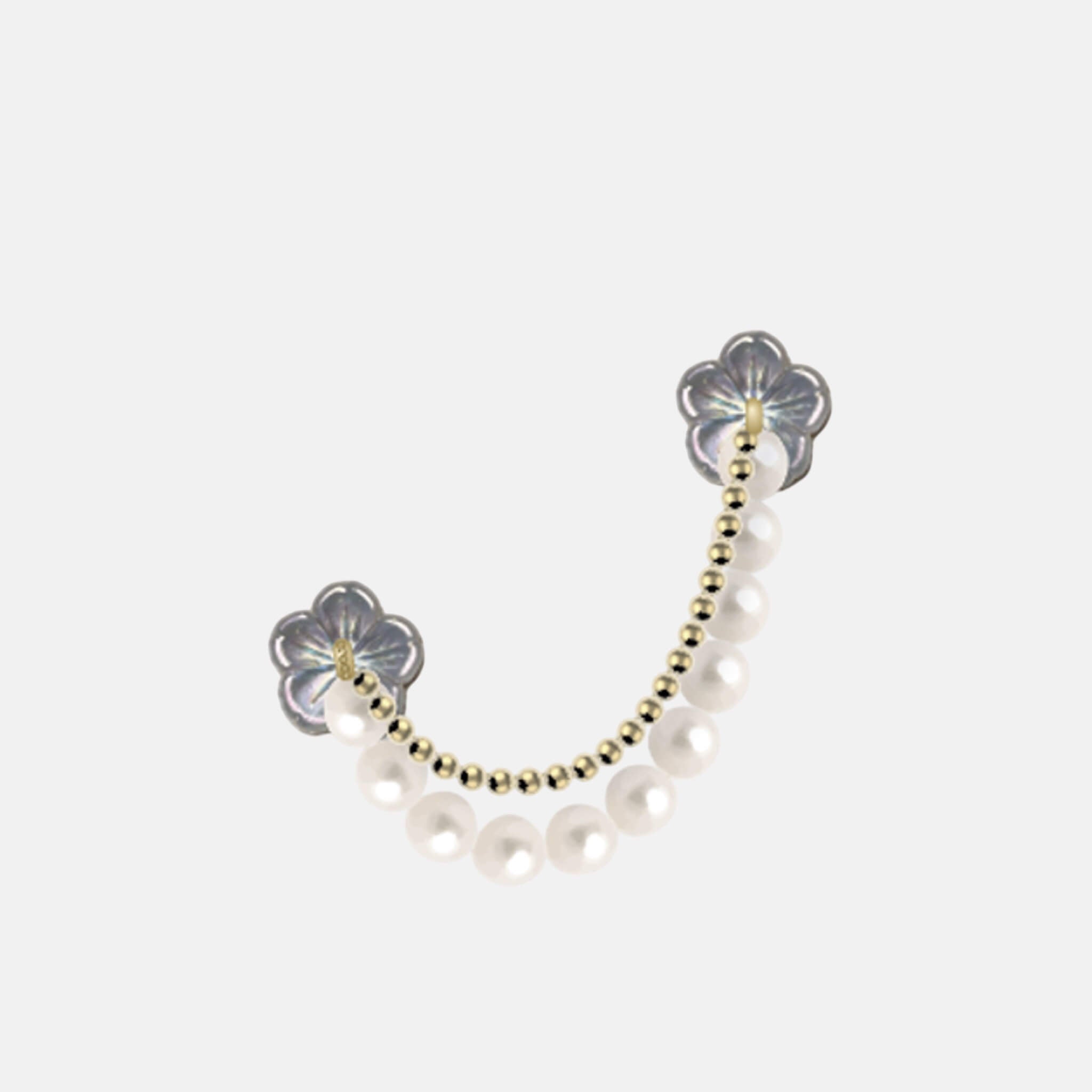 Jibbitz Charms Gold and Silver Pearl Chain