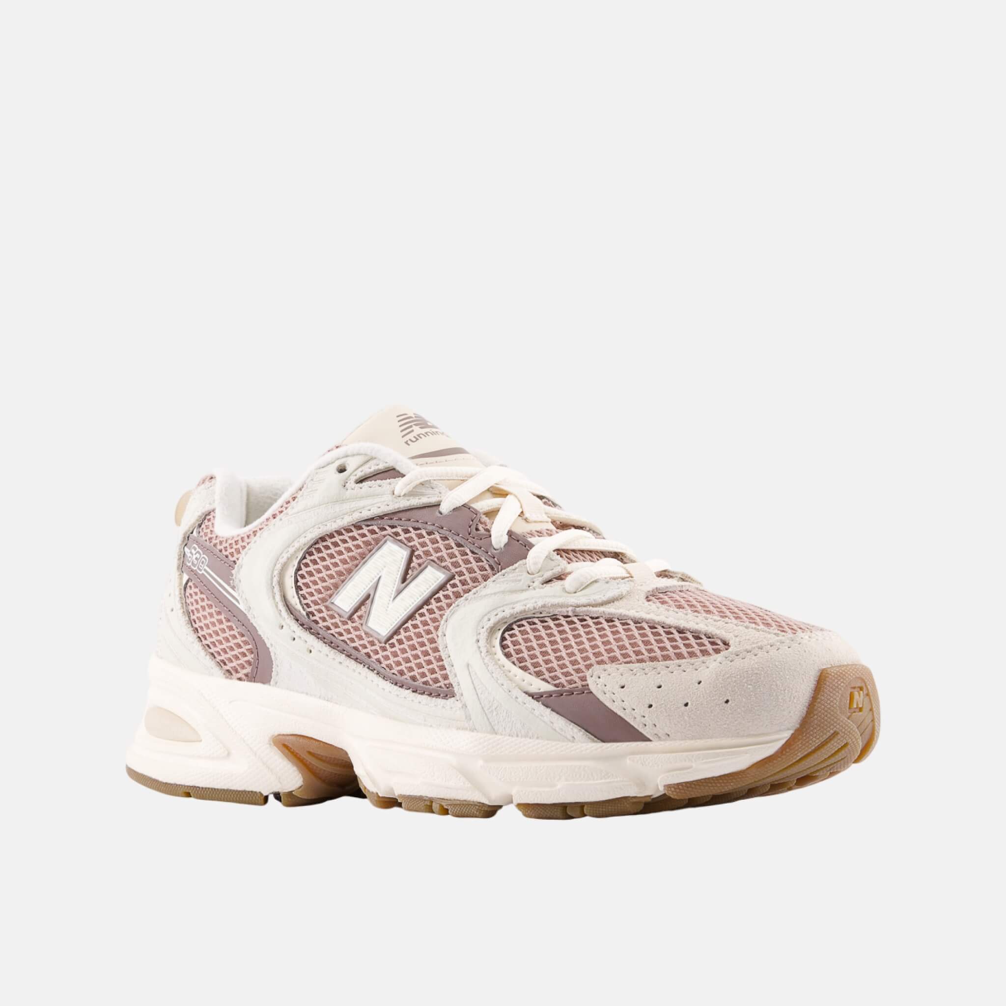 New Balance U530 White/Silver/Brown (Wheat)