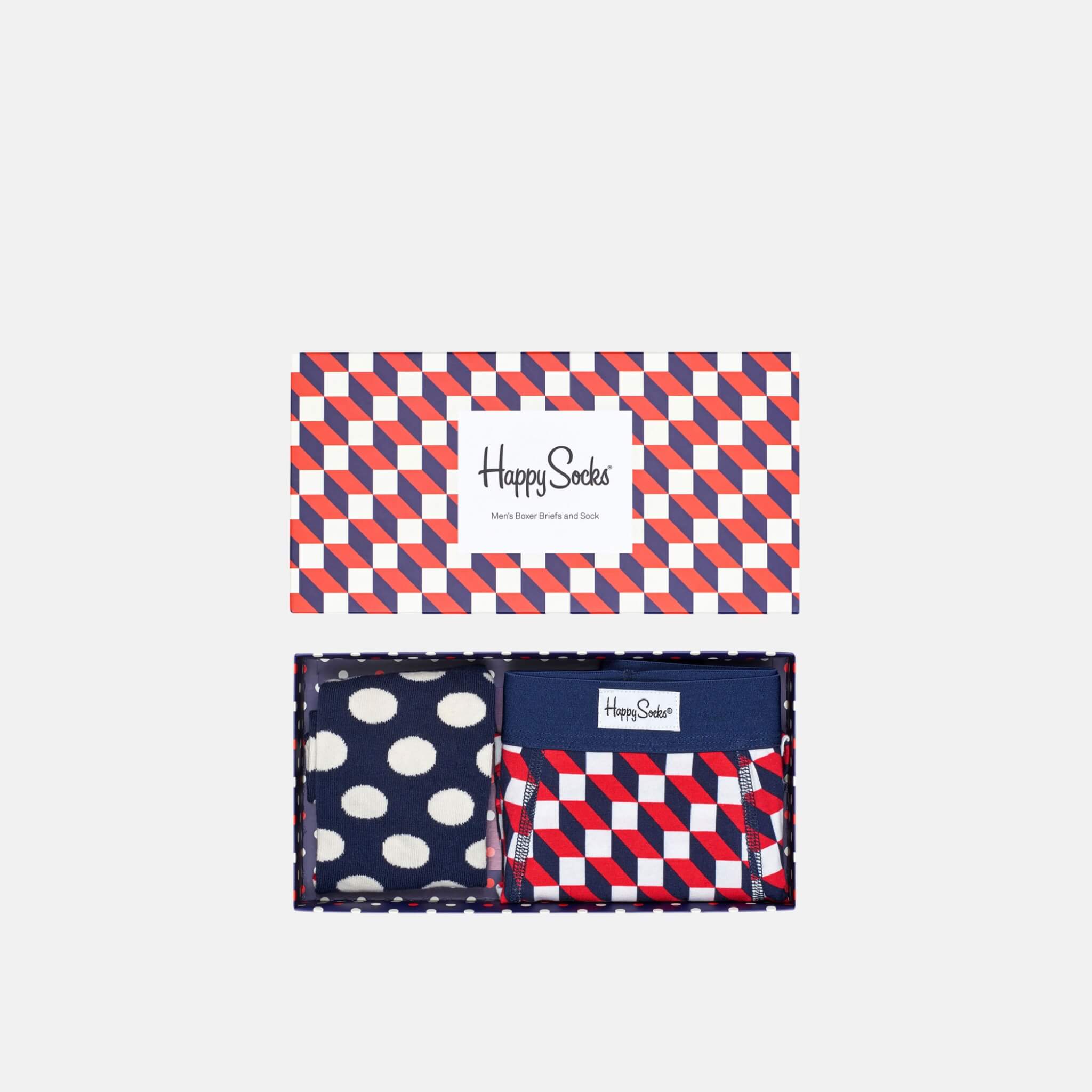 Happy Socks Combo Filled Optic 2-Pack Gift Set