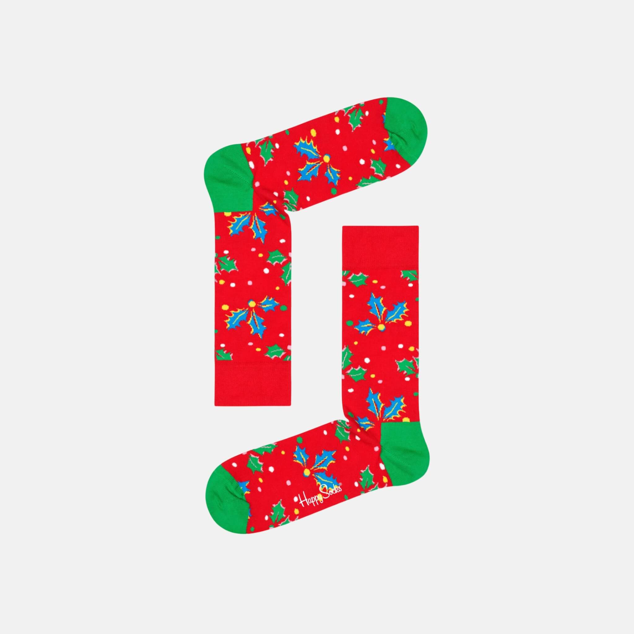 Happy Socks Christmas Cracker Holly Socks 2-Pack Gift Set