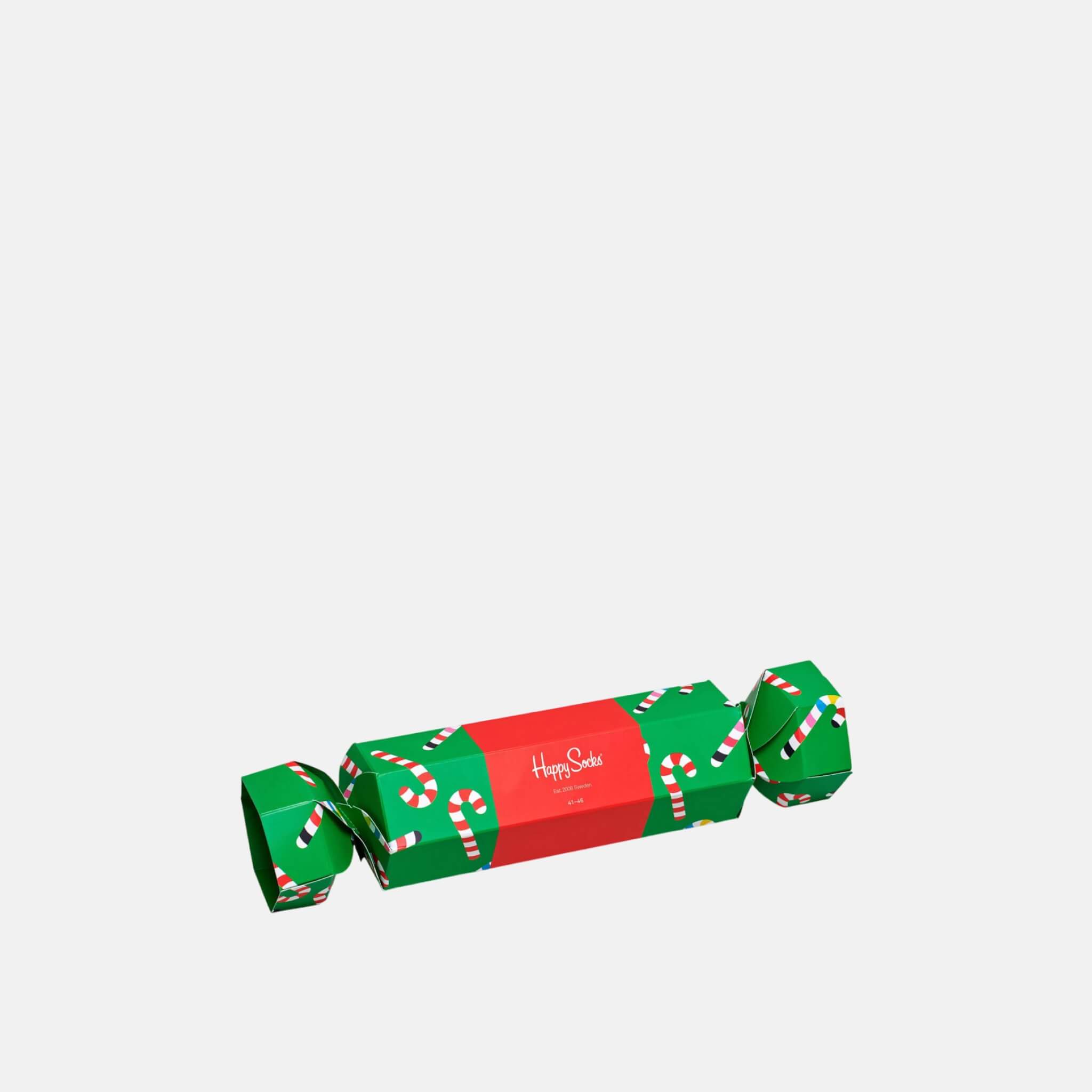 Happy Socks Christmas Cracker Candy Cane Socks 2-Pack Gift Set