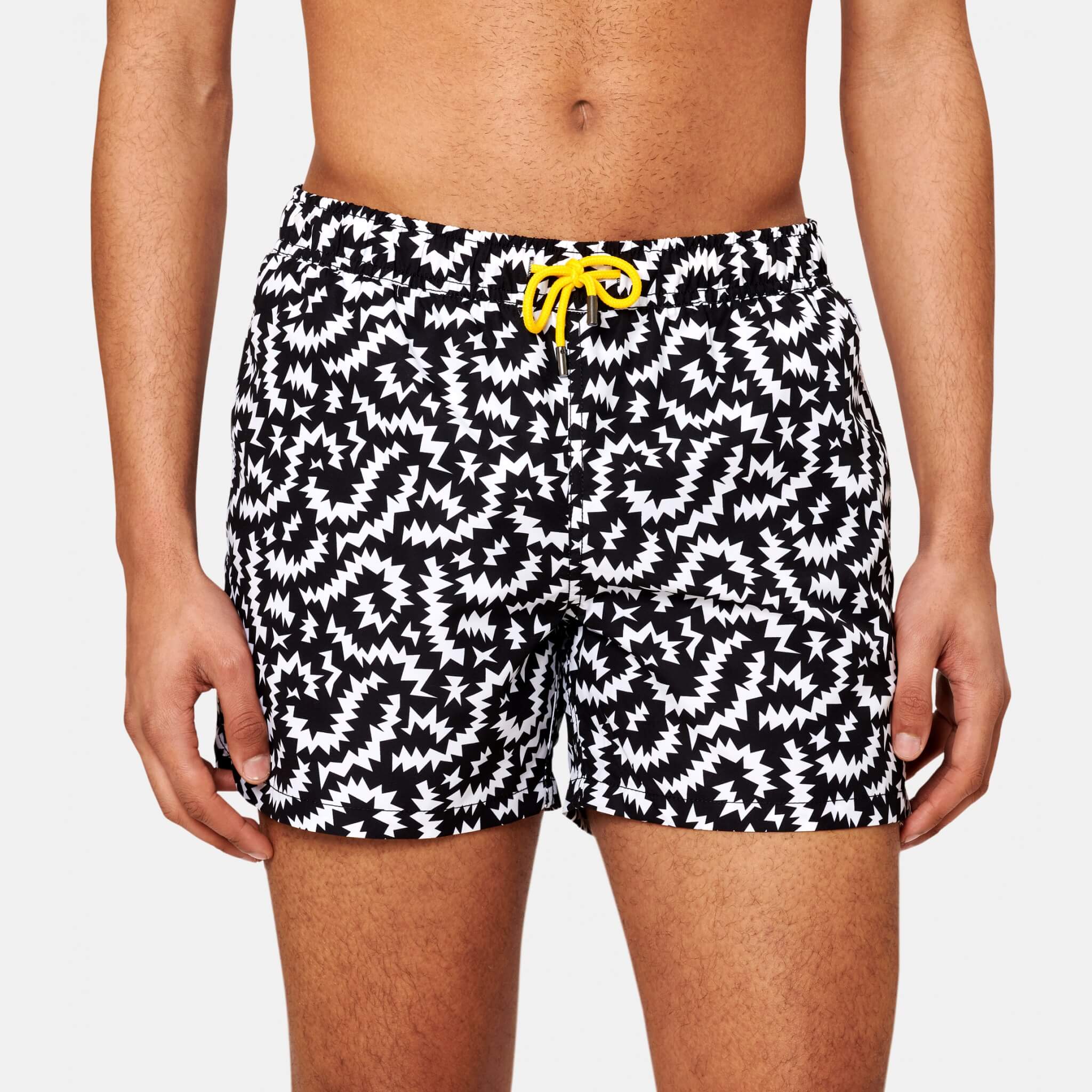 Happy Socks Zig Zag Black Swim Shorts